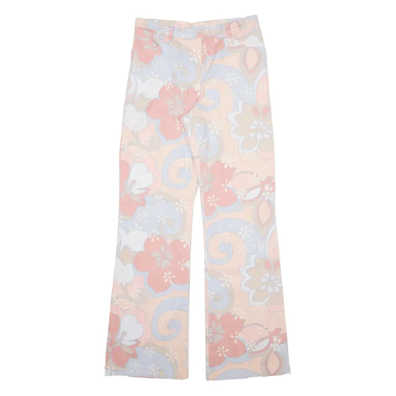 Vanilla Floral Womens Trousers Pink Regular Bootcut W28 L31 1