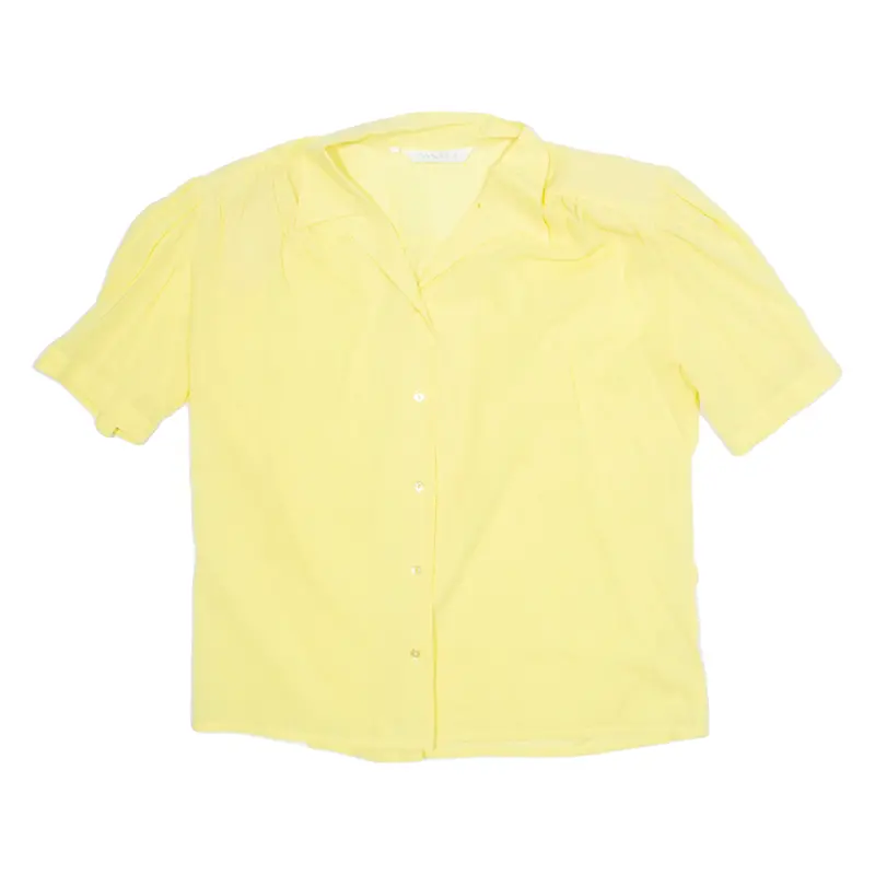 Vanity Womens Shirt Yellow Collared M 1