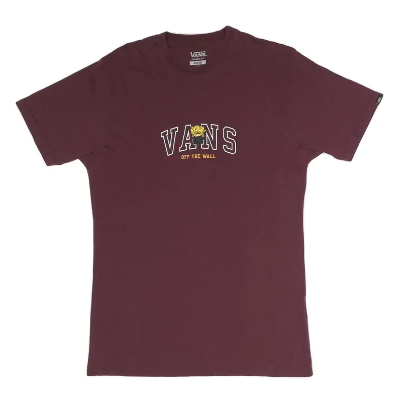 Vans Mens Maroon Crew Neck Graphic T-Shirt M Cotton Blend Casual 1
