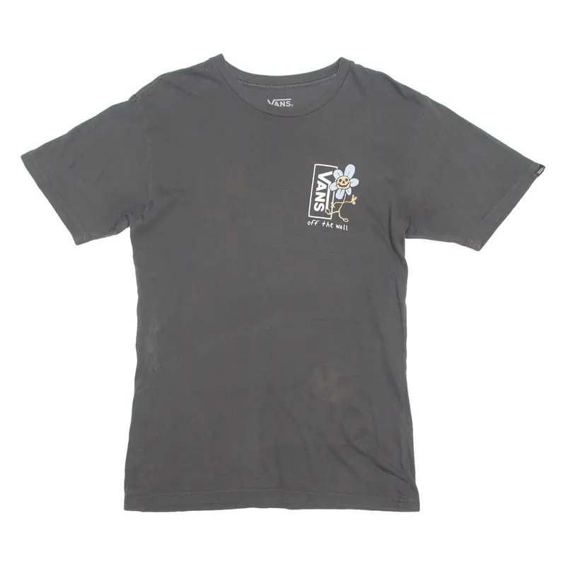Vans Mens T-Shirt Grey Crew Neck S 1