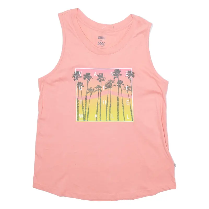 Vans Womens Vest Pink Sleeveless S 1