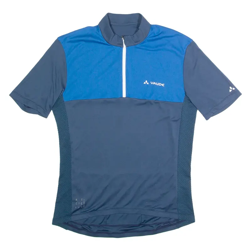 Vaude Cycling Mens Jersey Blue 1/4 Zip M 1