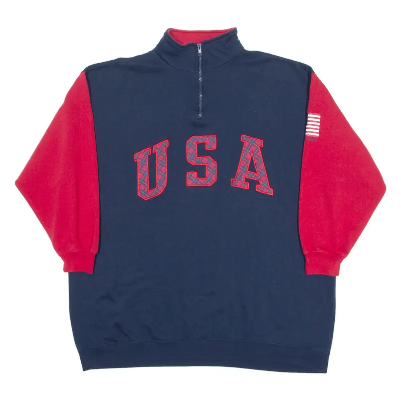 Venizia Jeans Usa Womens Sweatshirt Blue 1/4 Zip Xl 1