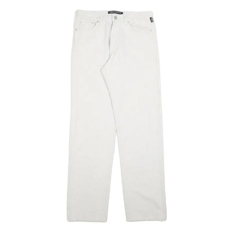 Versace Jeans Couture Mens White Regular Straight Denim Light W30 L34 Button 1
