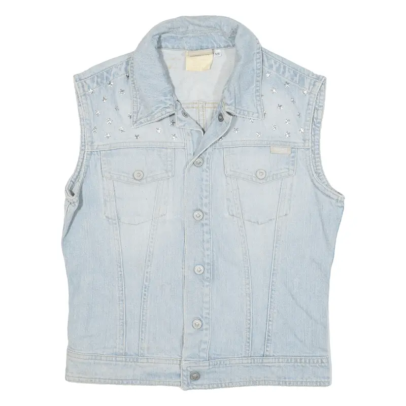 Versace Jeans Mens Denim Gilet Blue Xs 1