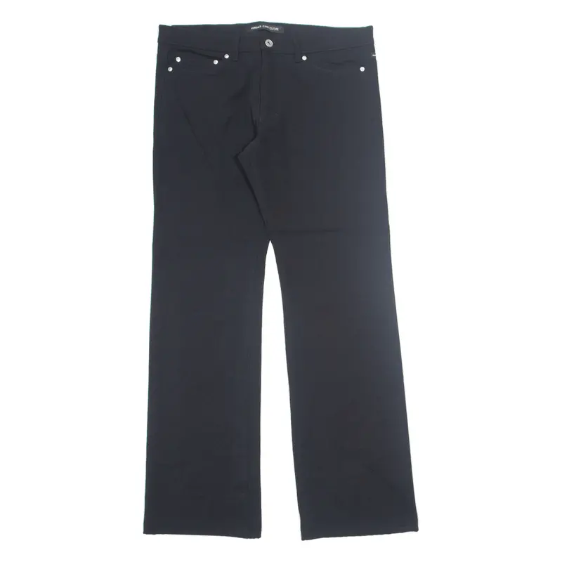 Versace Jeans Womens Trousers Black Relaxed Straight W36 L34 1