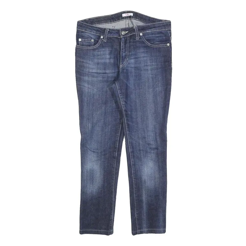 Versace Womens Blue Slim Skinny Denim Cotton Blend Medium W30 L26 Zip Pockets 1