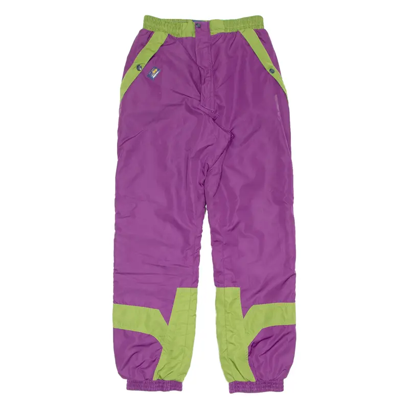 Vertical Lined Womens Snow Pants Purple Tapered M W25 L30 1