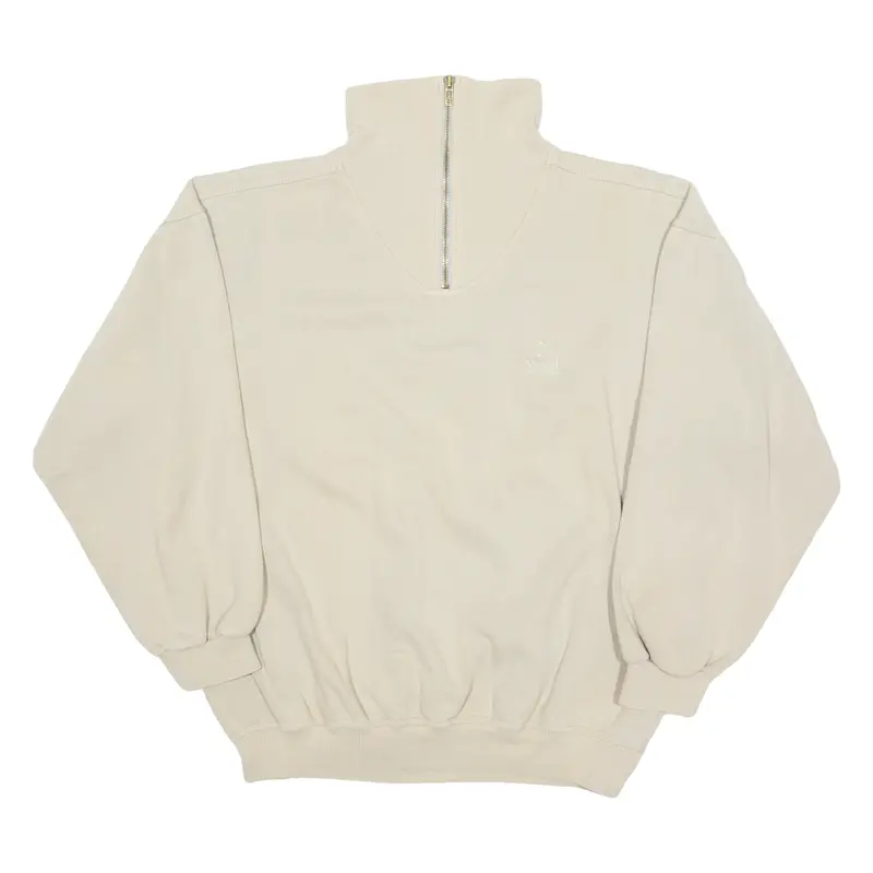 Vinci Mens Sweatshirt Beige 1/4 Zip L 1
