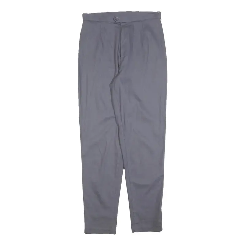 Vintage Studio Womens Cotton Blend Grey Regular Fit Straight Leg Trousers W30 1