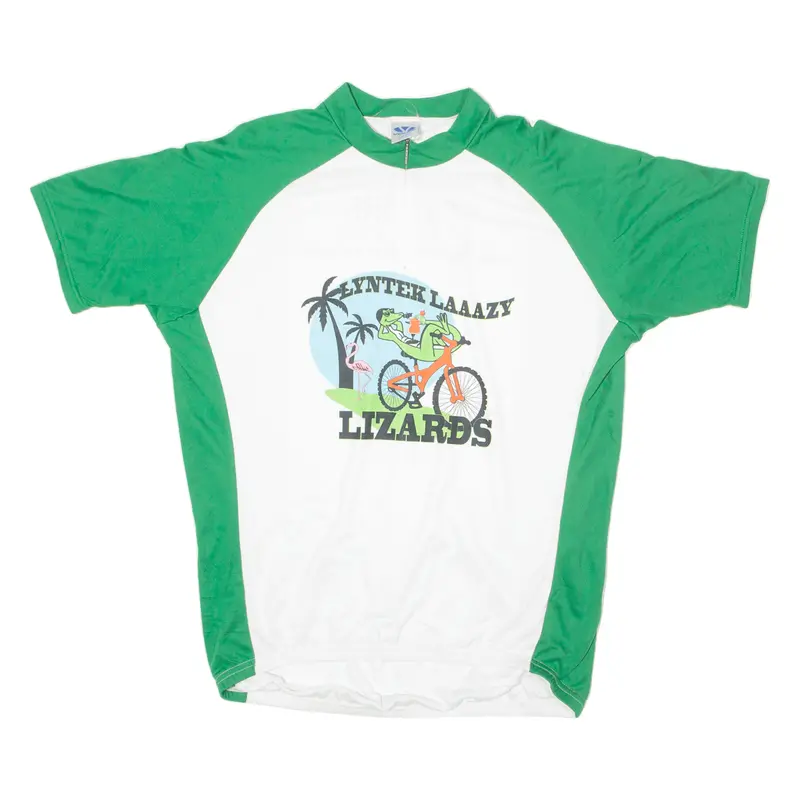Voler Lyntek Laaazy Lizards Cycling Mens Jersey Green 1/4 Zip Xl 1