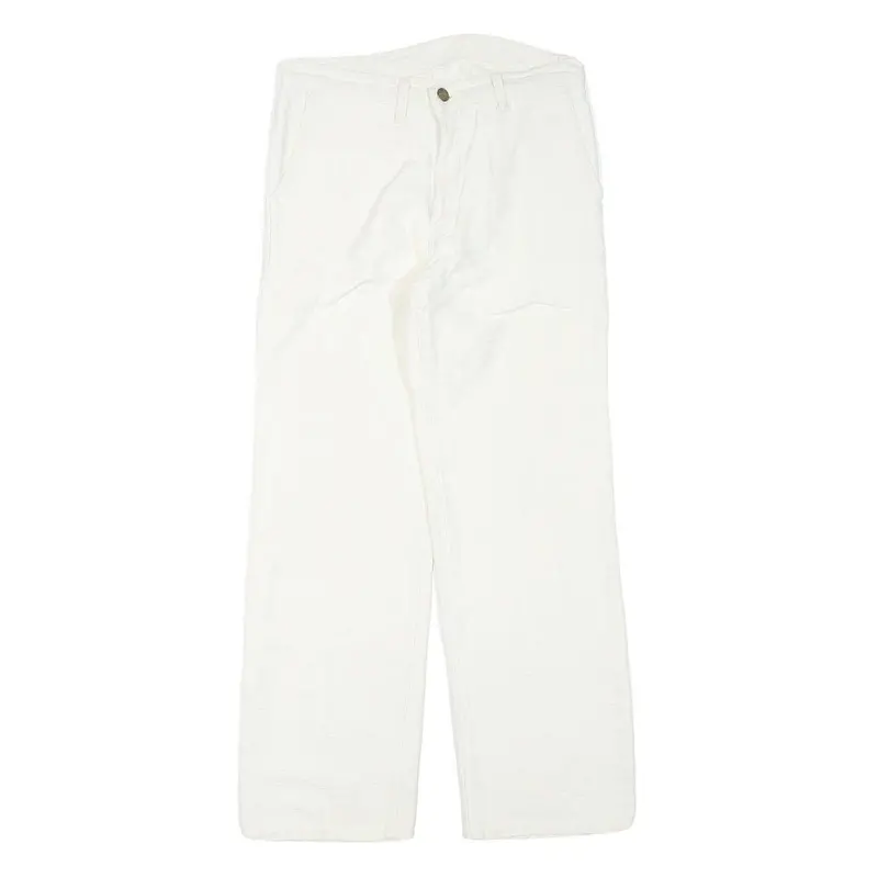 Wally Womens Cotton Blend White Regular Straight Trousers W28 L27 Casual Classic 1