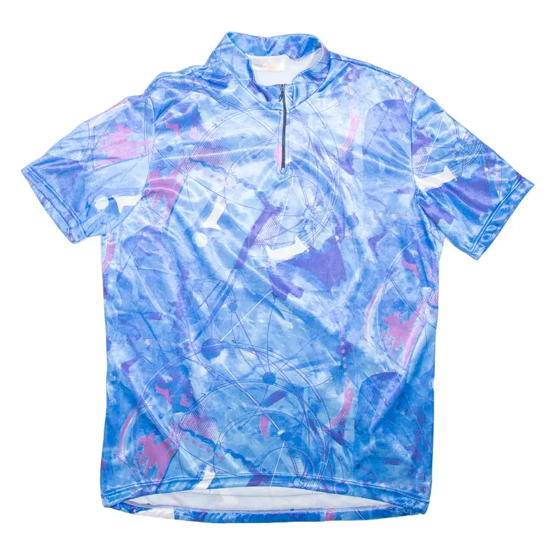 Walter Rentsch Cycling Shirt Mens Jersey Blue 1/4 Zip Xl 1