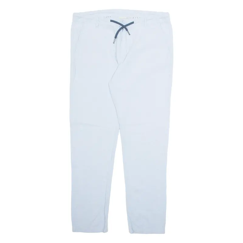 Watsons Womens Trousers Blue Regular Tapered Linen W34 L29 1