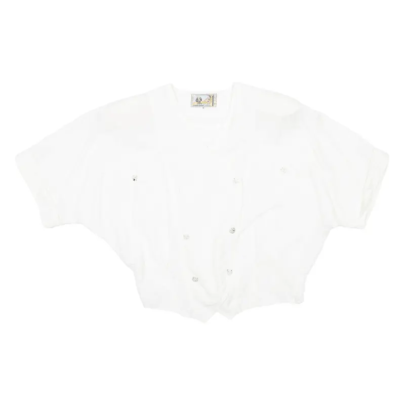 We Legends Shoulder Padded Womens Plain Shirt White M 1