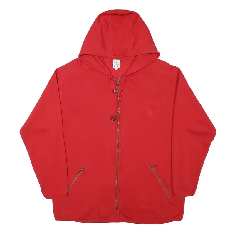 Wear It Mens Red Hoodie M Full Zip Cotton Blend Casual Streetwear 1
