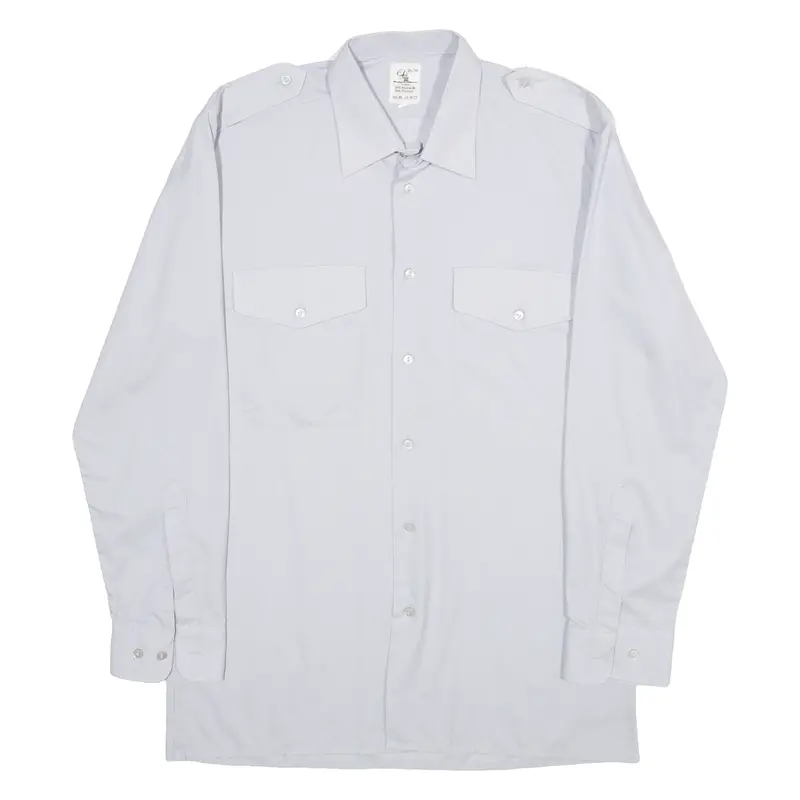 Weder Meier Mens Worker Shirt Grey Long Sleeve M 1