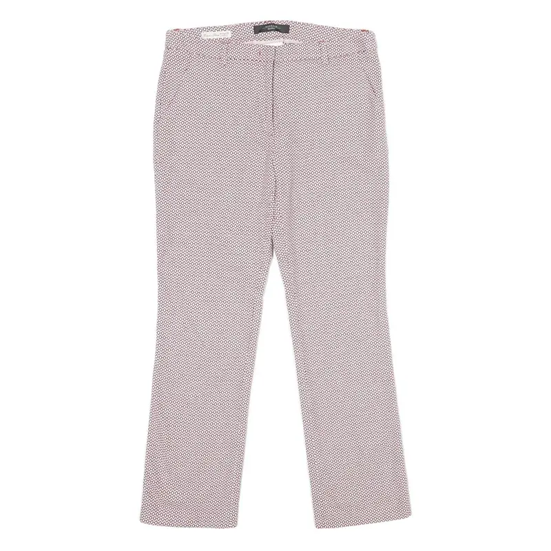 Weekend Max Mara Womens Cotton Blend Red & White Regular Straight Trousers W28 1
