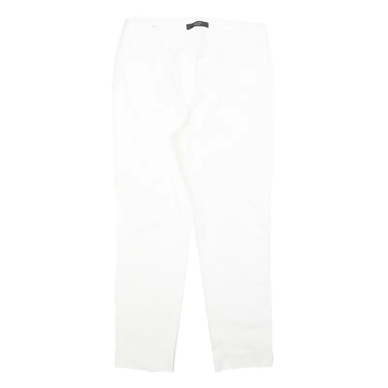Weekend Max Mara Womens Cotton Blend White Slim Skinny Trousers W28 L28 Stylish 1