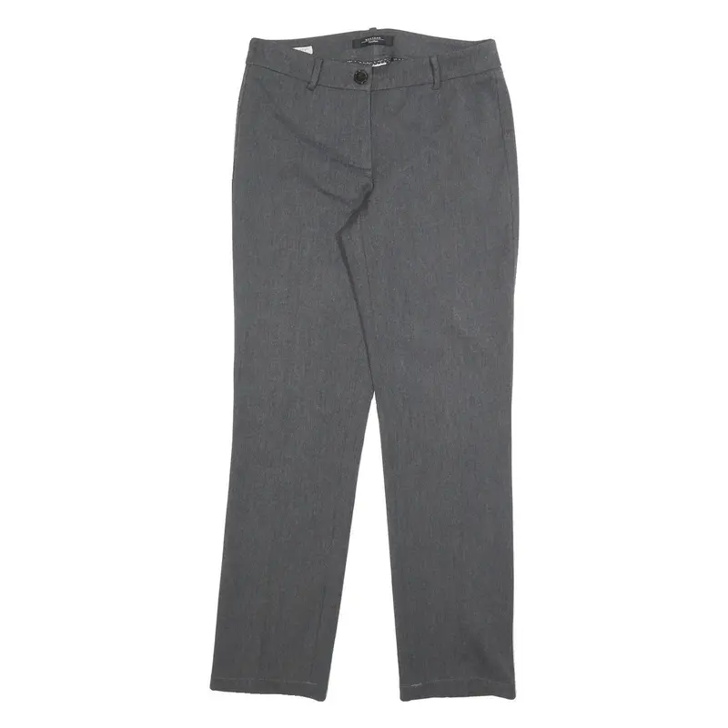Weekend Max Mara Womens Polyester Blend Grey Slim Straight Trousers W28 L30 1