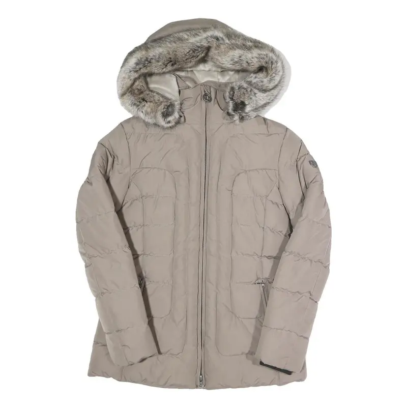 Wellensteyn Womens Beige Jacket M Polyester Blend Zip Hooded Plain Winter 1