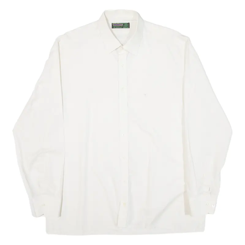 Westbury Mens Plain Shirt White Long Sleeve L 1