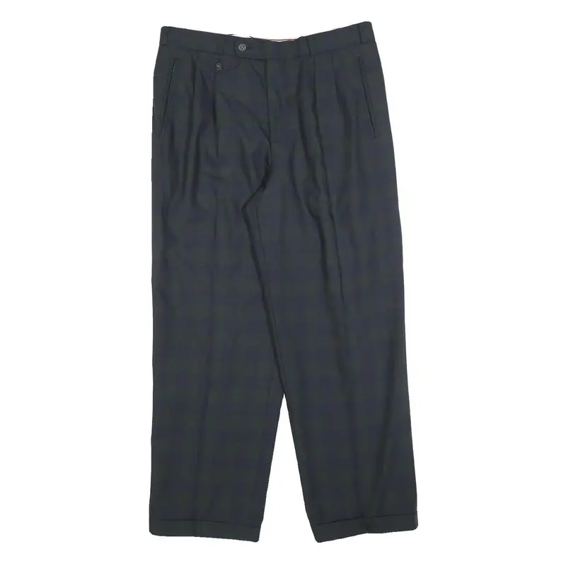 Westbury Mens Wool Blend Black Relaxed Straight Trousers W32 L28 Classic Smart 1