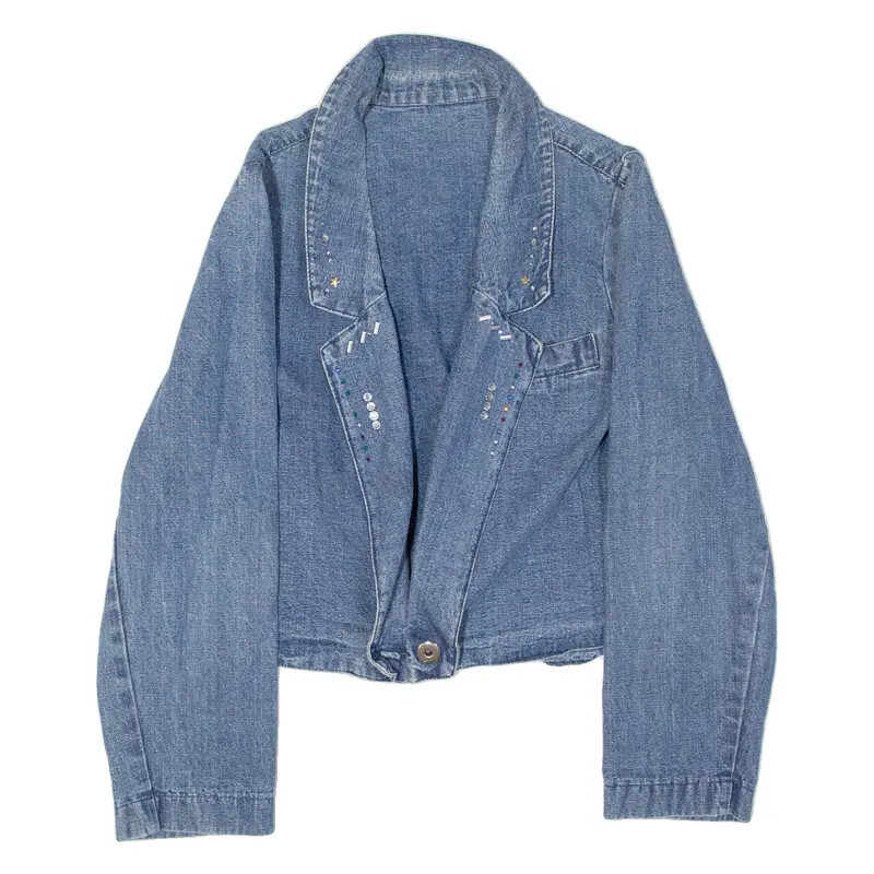 Western Inspired Womens Denim Jacket Blue M 1