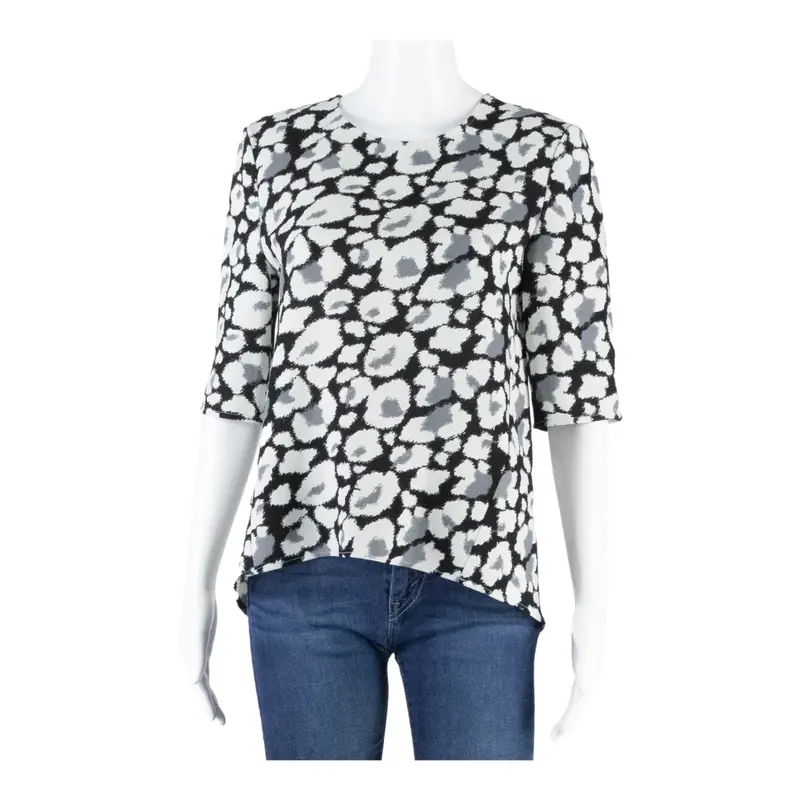 Whistles Oversized Womens Oversized Top Black Spotted Uk 8 1