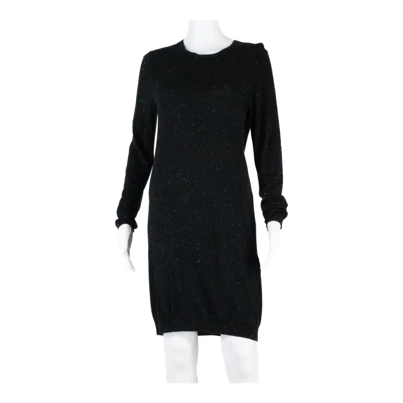 Whistles Womens Jumper Dress Black Long Sleeve Knee Length Uk 6 1