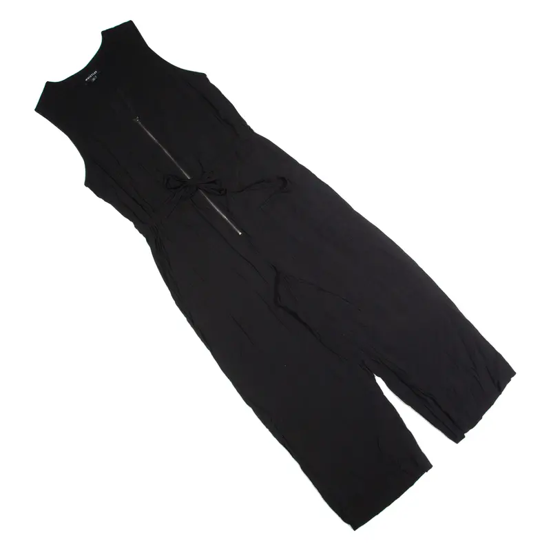 Whistles Womens Jumpsuit Black Wide-Leg Viscose Uk 12 1