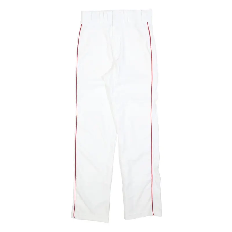White Womens Polyester Blend Regular Fit Straight Leg Trousers W26 L28 Stylish 1
