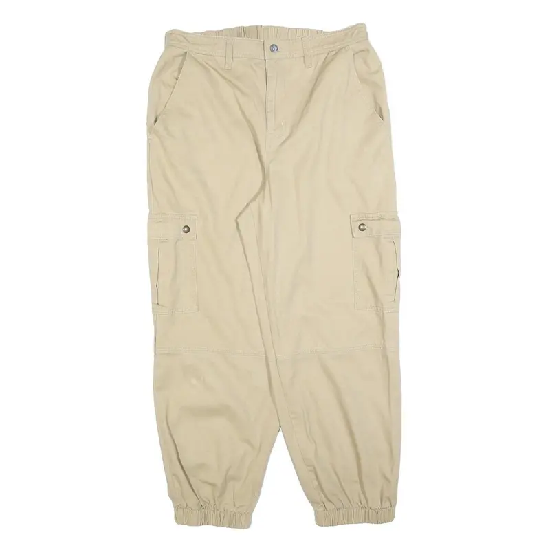 Wild Fable Womens Cotton Blend Beige Relaxed Cargo Trousers W32 L28 Casual 1