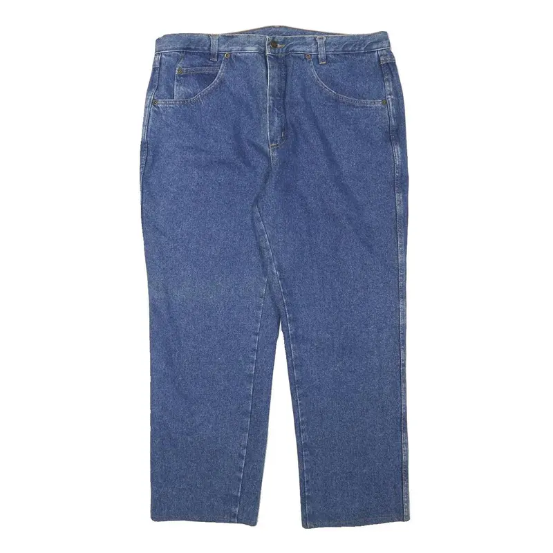 Wild Mens Jeans Blue Regular Straight Denim Medium W36 L26 Casual Zip Fly 1