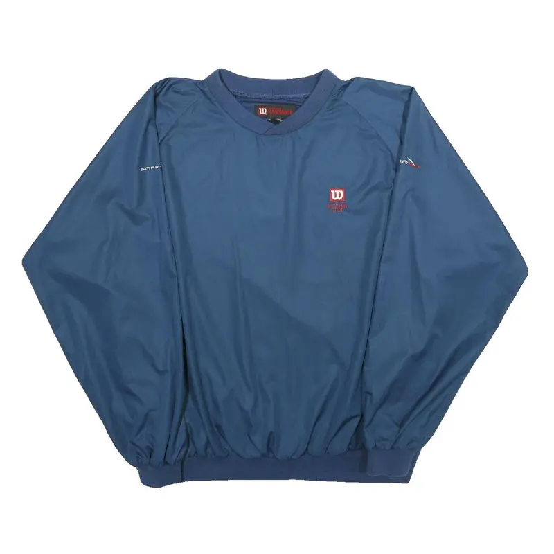 Wilson Mens Blue Crew Neck Xl Sweatshirt Lightweight Sports Pullover 1