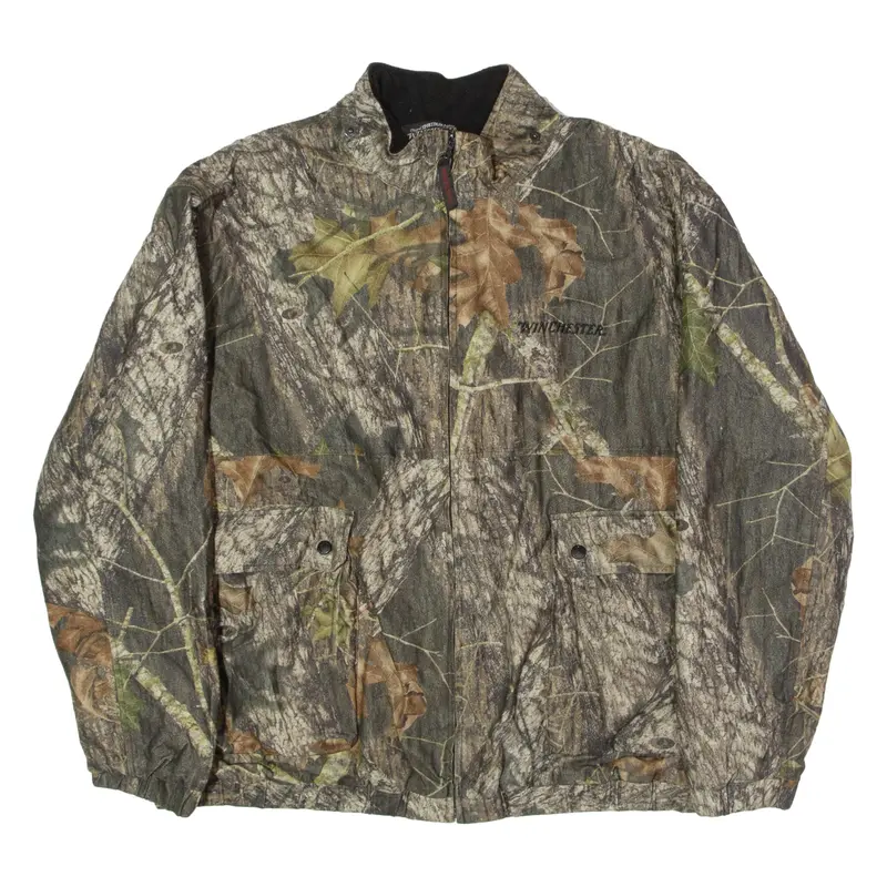 Winchester Mossy Oak Realtree Mens Fleece Jacket Green Camouflage 3Xl 1