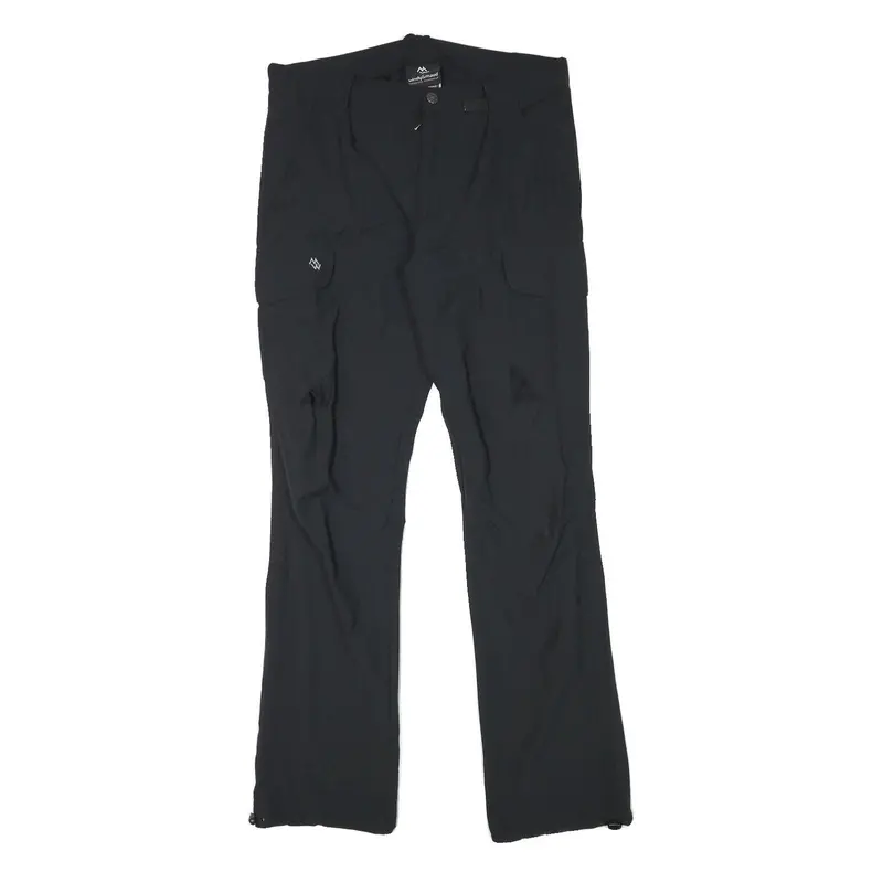 Windy And Maud Mens Polyester Blend Black Slim Straight Trousers W32 L32 1
