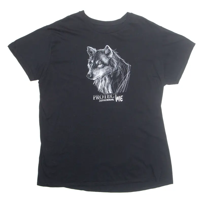 Wolf Zoo Parc De Beauval Mens T-Shirt Black L 1