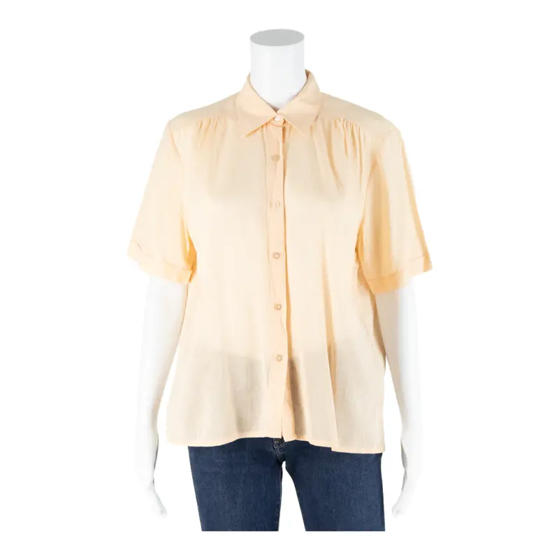 Wollen Keller Womens Shirt Orange Collared S 1