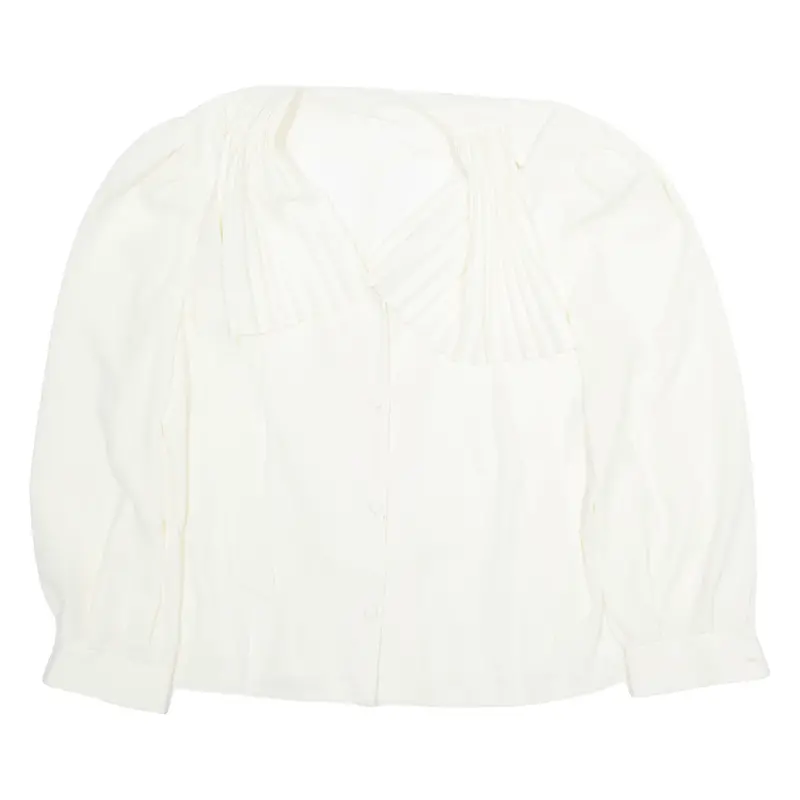 Womens Bardot Shirt Cream Long Sleeve M 1