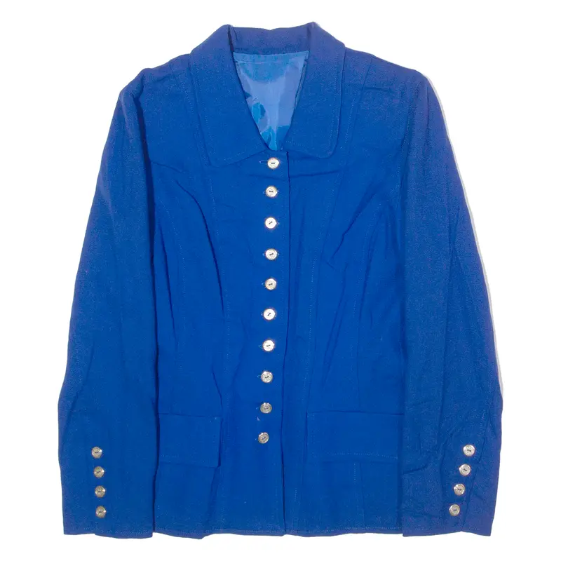 Womens Blazer Jacket Blue 80S S 1