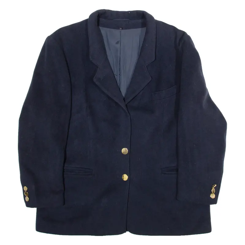 Womens Blazer Jacket Blue Viscose L 1