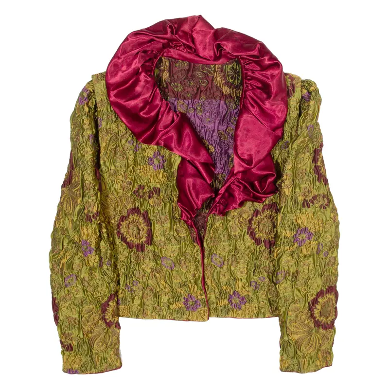 Womens Blazer Jacket Pink Crazy Pattern S 1