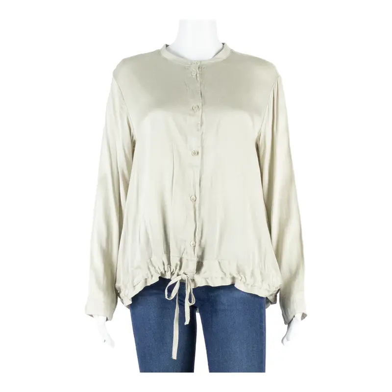 Womens Blouse Beige Long Sleeve M 1