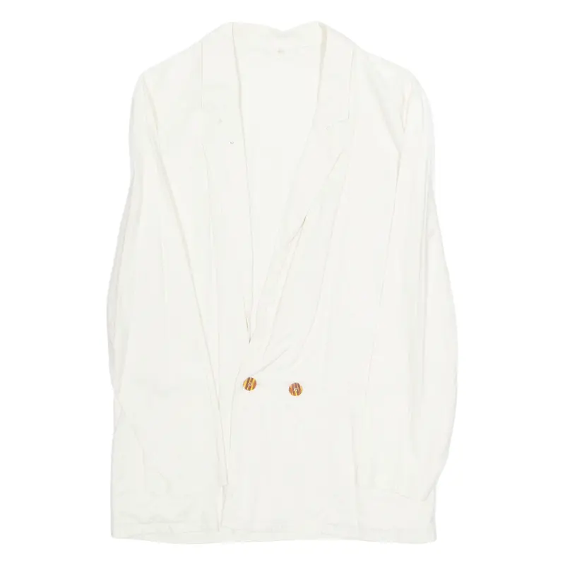 Womens Blouse Beige V-Neck Long Sleeve L 1