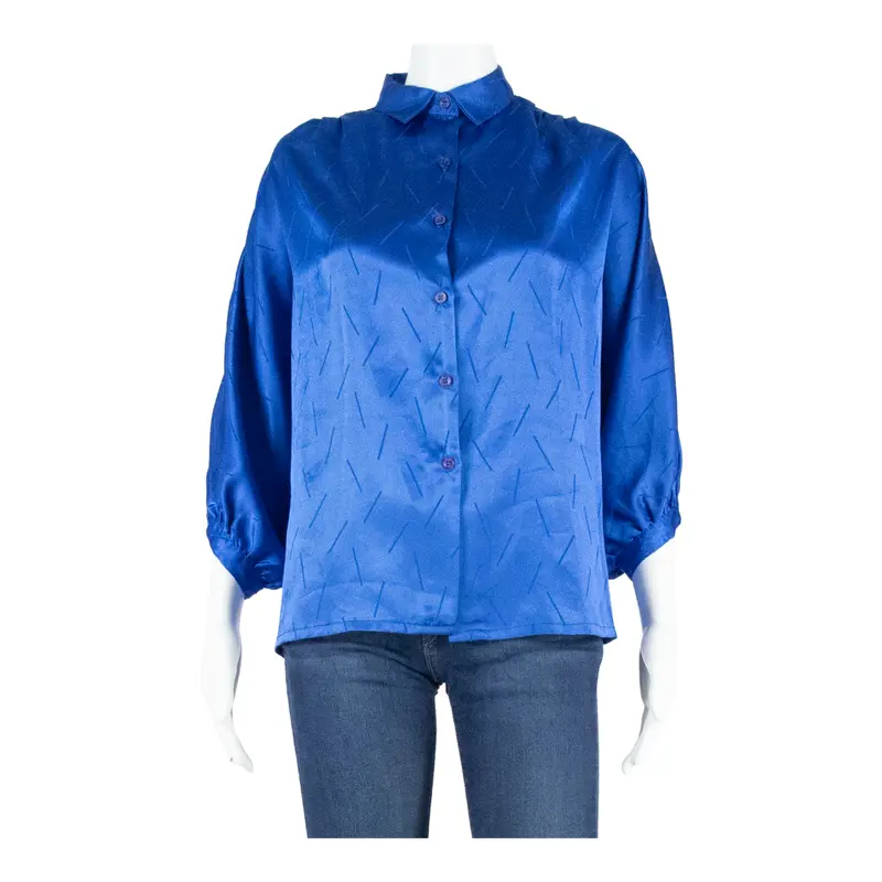 Womens Blouse Blue M 1