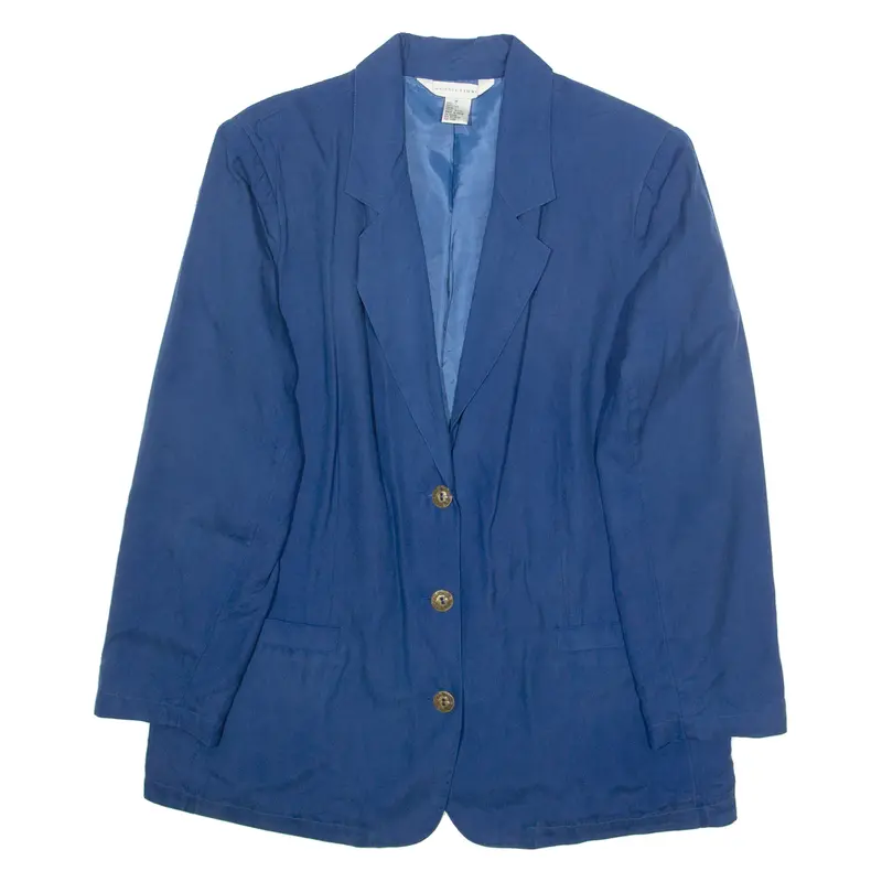 Womens Blouse Blue V-Neck Long Sleeve M 1