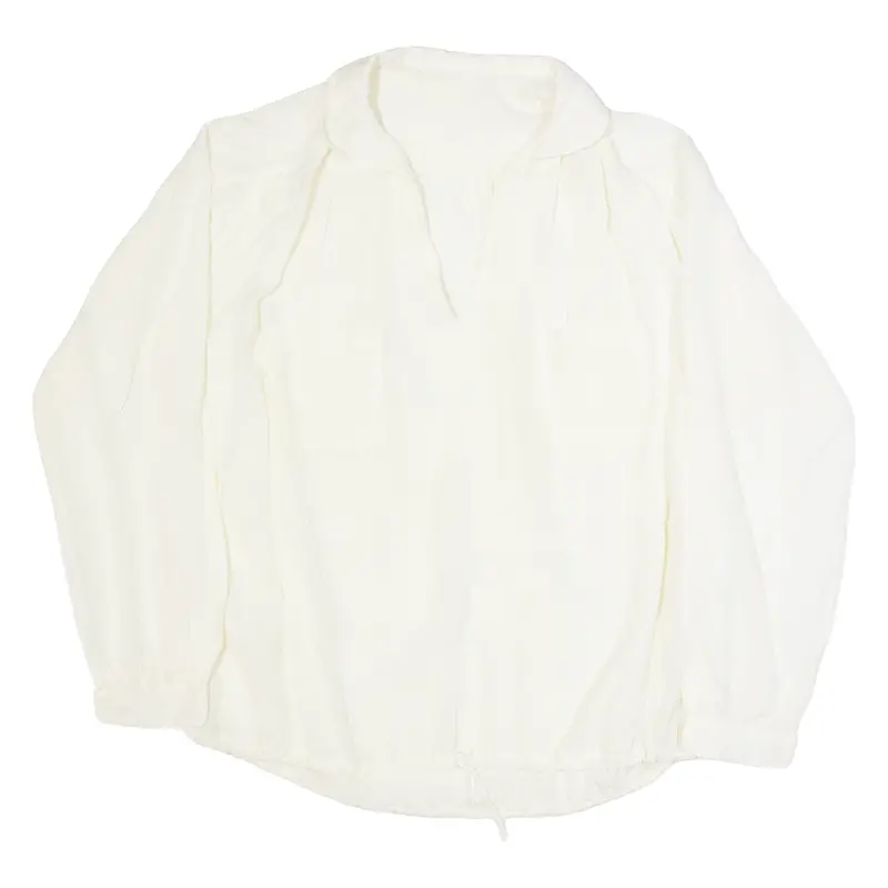 Womens Blouse Cream V-Neck Long Sleeve Xl 1