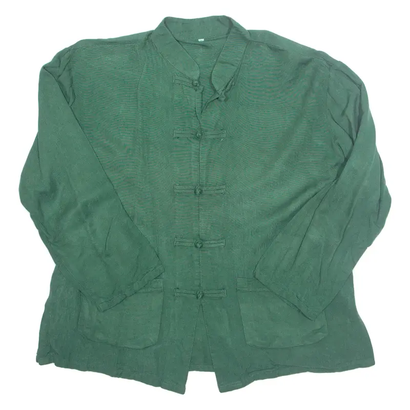 Womens Blouse Green Long Sleeve S 1