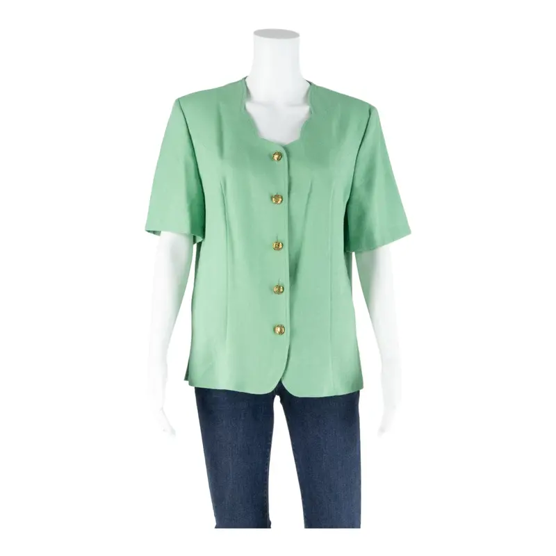 Womens Blouse Green M 1